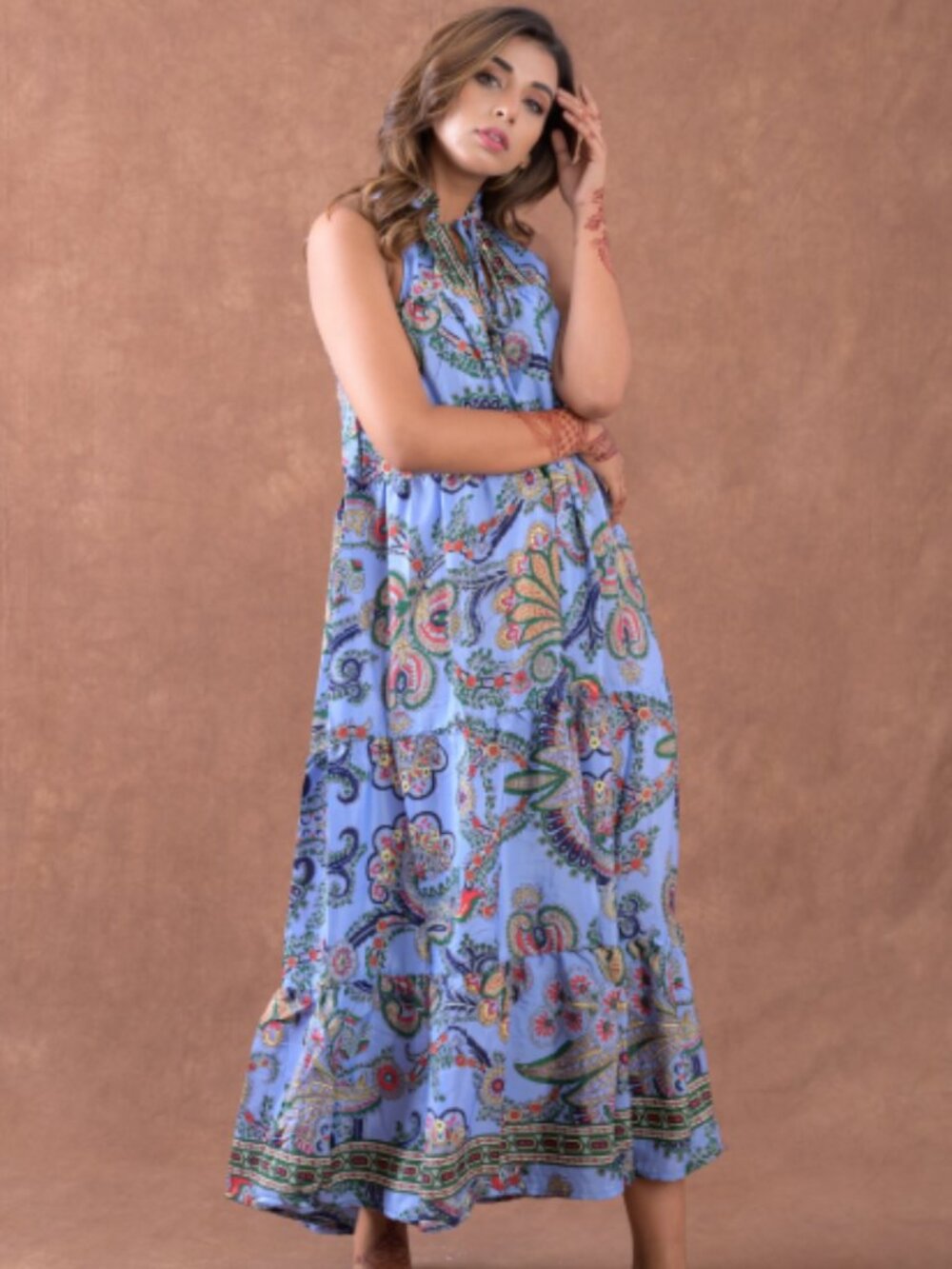 50. Rhea Patterned Panel Dress (Assorted)